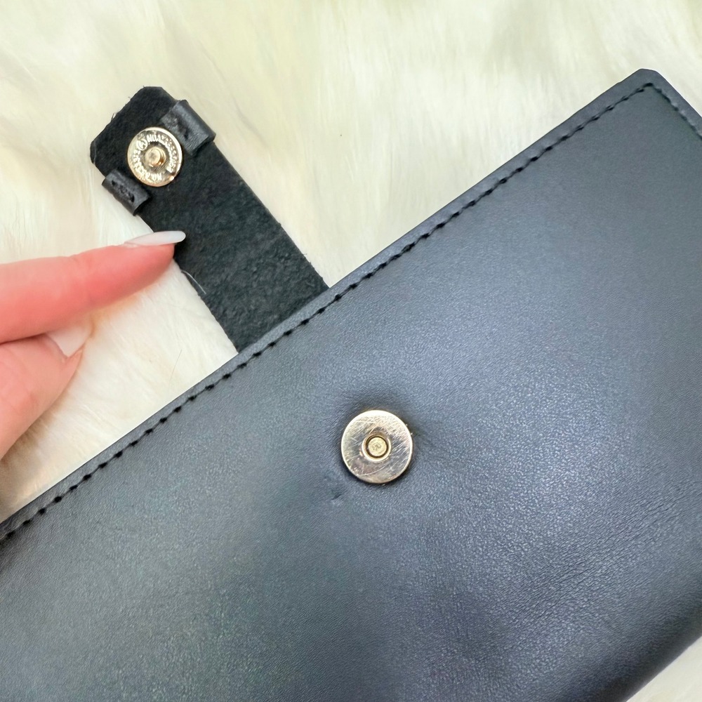 Tribe Alive | NEW Leather Wallet w/Snap‎ Closure in Black - Picture 4 of 6